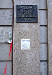 Tablica na ścianie kawiarni Adria przy ul. Moniuszki