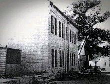 Budynek żandarmerii w Iwieńcu 1941/44. Zdjęcie powojenne z archiwum M. Downar Zapolskiego.