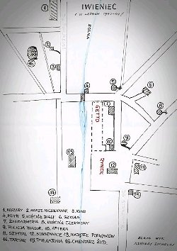 Plan Iwieńca 1941-44. Rys. Ksawery Suchocki.