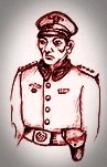 Carl Savinola - Czech - żandarm w Iwieńcu 1942/43. Rys K.Suchocki.