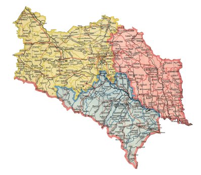 Małopolska Wschodnia - mapa