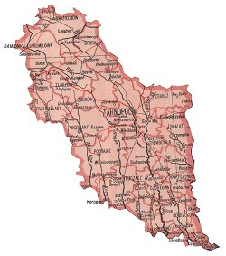 Położenie na mapie województwa tarnopolskiego w roku 1939